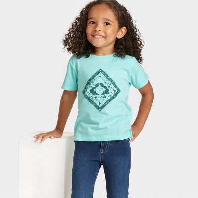 Latino Heritage Month Toddler JZD Gender Inclusive Vibras Bonita Short Sleeve T-Shirt - Light Aqua Blue