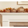 Transpac Glass 8.5 in Brown Harvest Speckle Pumpkins Set of 3 for Fall and Harvest Decorative Home Decor - 2 of 4