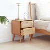 Pure Solid Wood Bedside Cabinet Modern Simple Nightstands North America Oak Bedside - 3 of 4