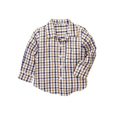 Boy's ' Plaid Button-Down Shirt - Petit Confection