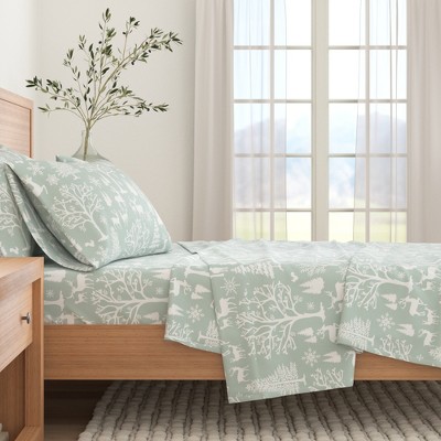 100% Cotton Outdoor Print Flannel Sheet Set - Great Bay Home