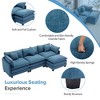 112.2" Modern Chenille L-Shape Modular Sectional Sofa with Removable Ottoman and 5 Plush Pillows - 4 of 4