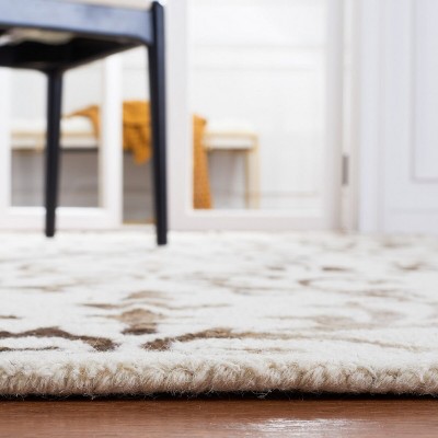 Ivory and Chocolate Hand-Tufted Wool 8' x 10' Area Rug