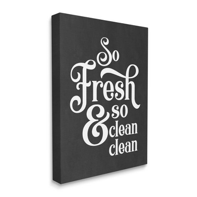 Stupell Industries So Fresh Clean Laundry Phrase Vintage Typography