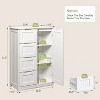 LunaLulinlk Kitchen Pantry Storage Cabinet, 33” Pantry Cabinet with Doors and Shelves, Gray " - 2 of 4