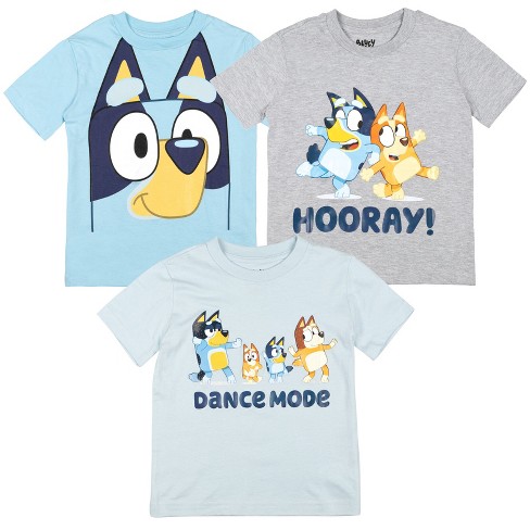 Bluey Big Boys 3 Pack Graphic T-Shirts 10-12