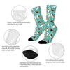Beagle Scatter Blue Women Printed Crew Socks Funny Funky Socks Soft Polyester Novelty Gifts for Artists Men - 4 of 4