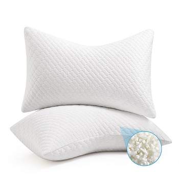 Peace Nest Pack of 2  Shredded Memory Foam Adjustable Bed Pillows for Back & Side Sleeper