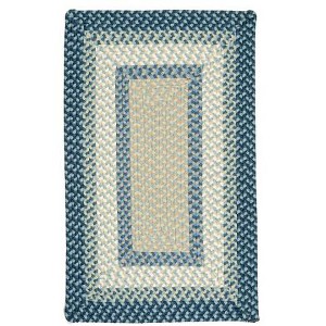 Colonial Mills Montego Braided Rug, Blue Burst 5'x7', Rectangle Shape - 1 of 3