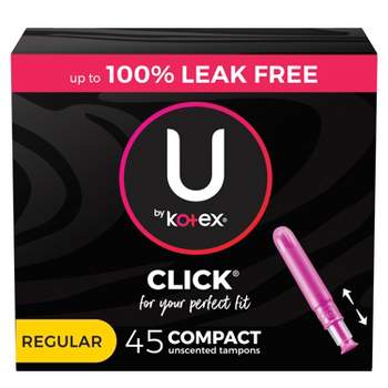 U by Kotex Click Tampons - Compact Tampons - Regular Absorbency - Unscented