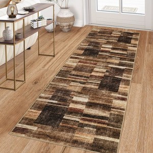 Machine Washable Rug Modern Rug Non Slip, Soft Non Shedding Indoor Carpet - 1 of 4