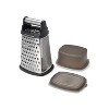 KitchenAid Gourmet Box Grater: Stainless Steel Cheese Shredder with Storage Container, Dishwasher-Safe, Black/Silver - 4 of 4