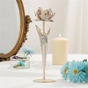 Vintage Inspired White Lotus Flower Candle Holder, Rustic Candle Holder, Wedding Table Decor, 1pc - 3 of 4