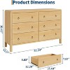 Acekool Rounded Corner Dresser, 6 Drawer Closet Dresser Storage Cabinet for Bedroom, Living Room, Hallway, Office - 2 of 4