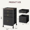 Acekool Mobile Filing Cabinet, Black Under Desk File Cabinet with Lockable Wheels, Metal Office Storage Organizer for Home Office, Workplace - 2 of 4
