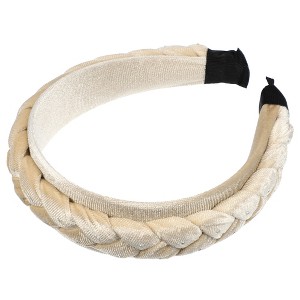 Unique Bargains Women's Velvet Twist Braid Fashion Non-Slip Headband 1 Pc - 1 of 4