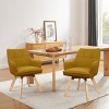 Art Leon Wood and Fabric Accent Dining Chair, Set of 2 - 2 of 4