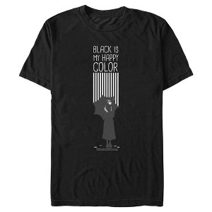 Men's Wednesday Black Is My Happy Color Silhouette T-Shirt - 1 of 4