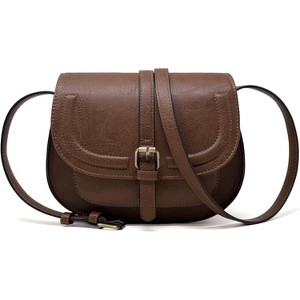 Crossbody Bags for Women,Small Saddle Purse and Boho Cross Body Handbags,Vegan Leather - 1 of 4
