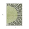 Olive Green And Artichoke Green Abstract Washable Indoor Outdoor Area Rug - 3 of 4