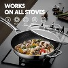 Aoibox 3-Piece Hybrid Stainless Steel Cookware Set with Lids, Non Stick, PFOA Free, Dishwasher & Oven Safe, Induction Compatible - 4 of 4