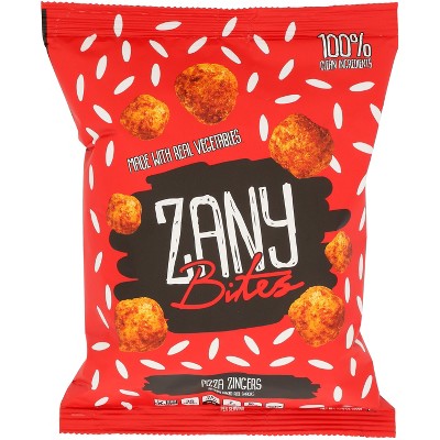 Zany Bites - Rice Snack - Pizza Zingers - Case of 5 - 1.75 oz