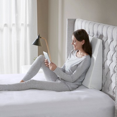 Ergonomic White Memory Foam 24'' Wedge Pillow with Soft Cover