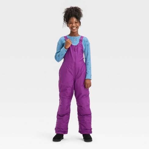 Kids' Solid Snow Bib - All In Motion™ Purple XL