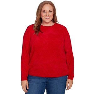 Alfred Dunner Women's Cable Chenille Pullover Sweater - 1 of 4