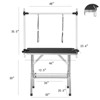 VisioGear 46" Folding Dog Pet Grooming Table with Adjustable Arm and Clamps, Pet Dog Cat Grooming Table, Black, 46"*23.6"*65.5" - 3 of 4