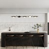 LNC Ptolomaeus 5-Lights 54" Mid-Century Modern Luxury Geometric Integrated LED Kitchen Island Pendant Lightss, Black and White - 4 of 4