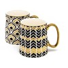 Kook Black and Gold Coffee Mugs, 14.8 oz, Set of 2 - 4 of 4
