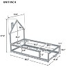 Montessori Wood bed with House-shaped Headboard Floor bed with Fences - 3 of 4
