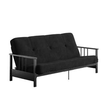 Full Anders Metal Arm Futon with 6" Poly Knit Mattress - Room & Joy