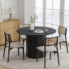 PexFix 46" Round Solid Wood Dining Table Kitchen Tables - image 2 of 4