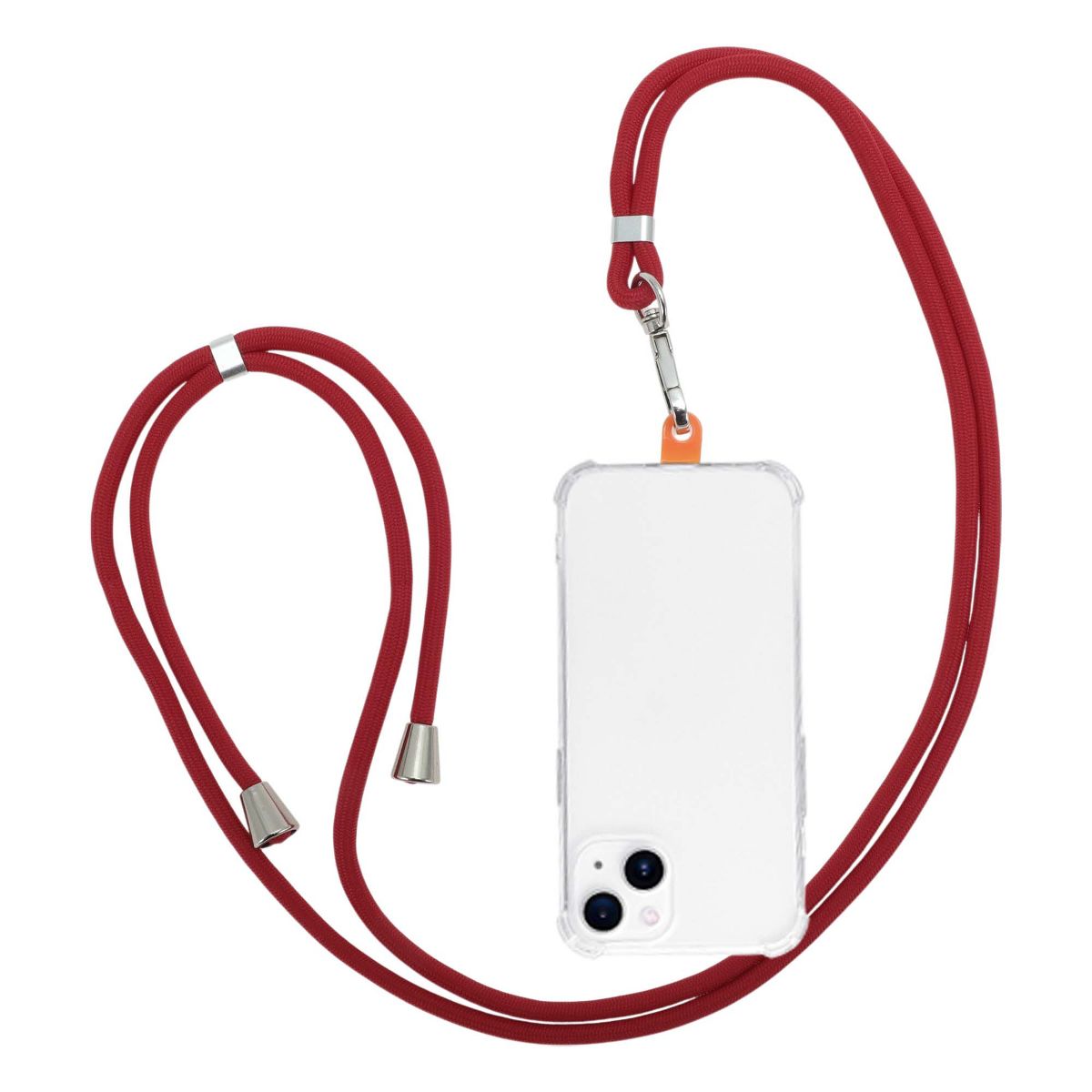 Unique Bargains Adjustable Mobile Phone Strap with Universal Patch Bright Red 1 Pc