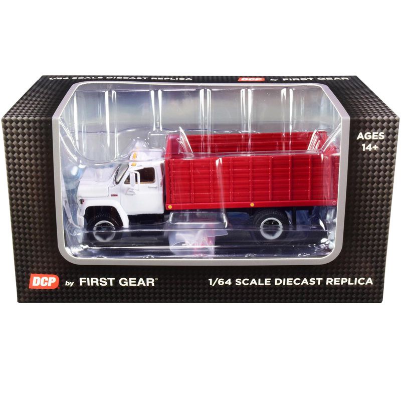 GMC 6500 Grain Truck White and Red 1/64 Diecast Model by DCP/First Gear, 3 of 4