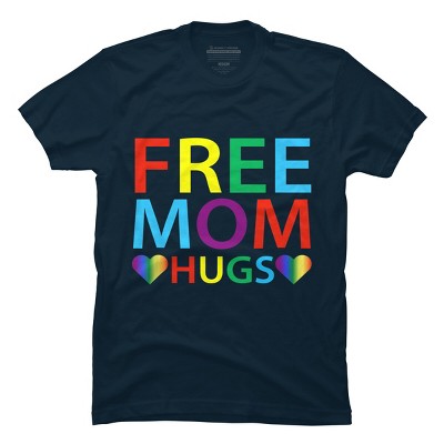Adult Design By Humans Free Mom Hugs Hears Pride By Avocato T-Shirt