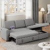 Yaheetech Convertible L-Shaped Sofa Bed with Chaise & USB & Type-C Ports - 2 of 4