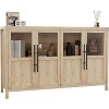 Sideboard Buffet Cabinet with 4 Glass Doors - 2 of 4