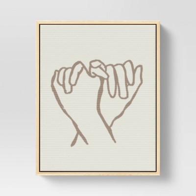 8" x 10" Pinky Promise Framed Wall Canvas - Threshold™