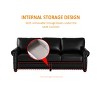 NicBex 82.68 Inch Faux Leather Storage 3-Seat Upholstered Sofa for Living Room,Small Space,Office,Apartment - 4 of 4
