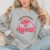 Simply Sage Market Women's Graphic Sweatshirt All You Need Is Love Heart Rainbow - 2 of 3
