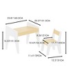 PDTEND Wooden Kids Study Table Set with One Chair for 2-8 Age Kids - 3 of 4