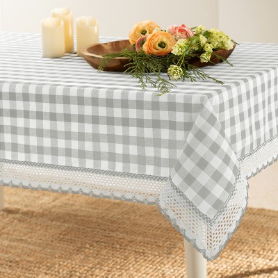 White Fabric Tablecloth 60in x 84in