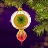 Huras Family 9.0 Inch Winter Garden Christmas Tree Ornament , Christmas Decor Classic Merry & Bright Reflector Drop (1PC) - 2 of 4