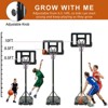Sevobal Basketball Hoops Portable Basketball Hoop Stand Height Adjustable with Wheels for Outdoor Gym Backyard Patio, Black, 44"*44"*120" - 3 of 4