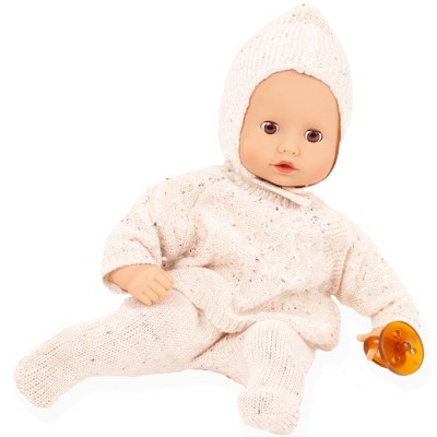 Gotz: Muffin Baby: Cozy Knits, 13" Doll, Beige Sweater, Collectible Toy, Kids 3+