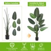 Artificial Plants Indoor, Bird of Paradise Fake Plant, Banana Leaf Tree, Tropical Palm Trees Room Decor, Floor Plant for Home Garden Living Room - 3 of 4
