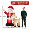 SEVOBAL Inflatable Holiday Decorations 6.3FT Christmas Inflatable Decoration Inflatable Santa and Reindeer Yard Decorations, Multi, 61"*31.5"*74.8" - 3 of 4